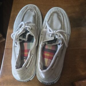 Sperry Light Tan Canvas Boat Shoes